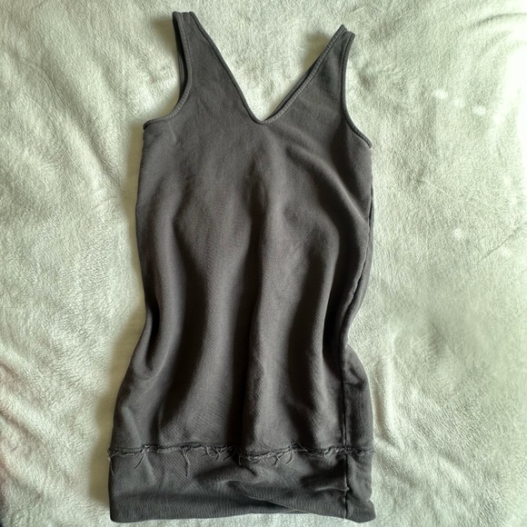 Zara Sleeveless V-Neck Knit Sweater Dress Dove Slate Sz S - Picture 3 of 11